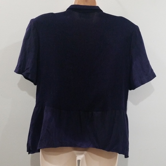 K studio women's dark blue blouse - Picture 6 of 8